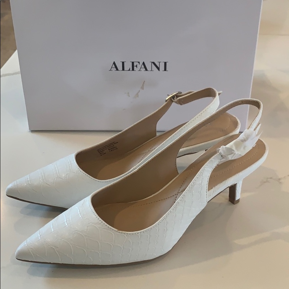 Alfani White Heels